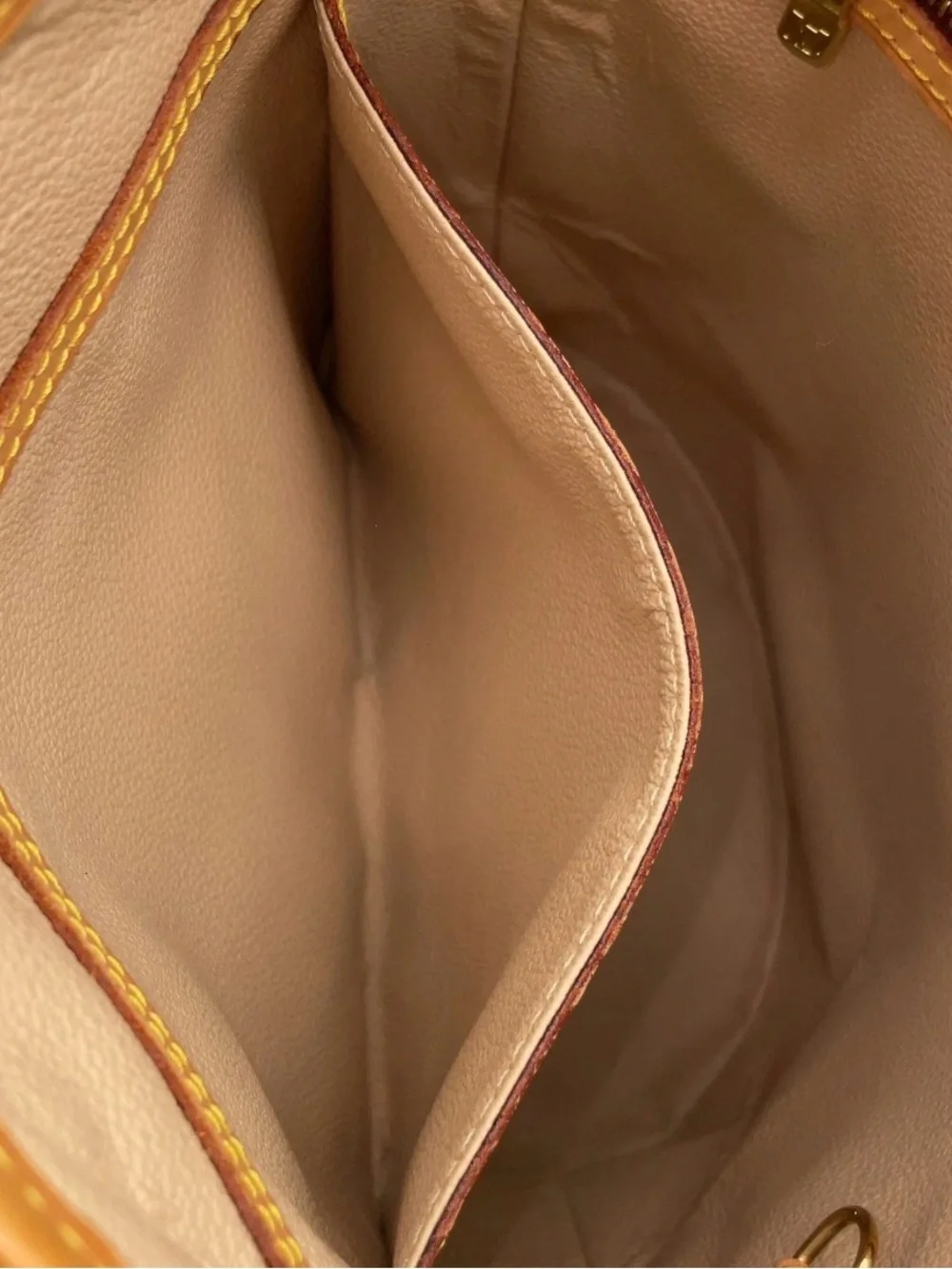 Louis Vuitton Brown Monogram Canvas PM Bucket Tote with Vachetta Handles